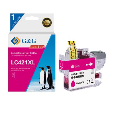 6937173408583-Cartouche compatible Brother LC421XL - magenta - G&G--0