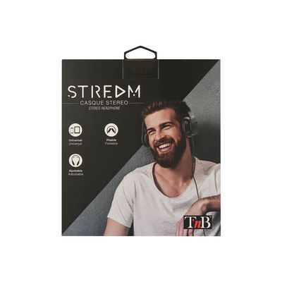 3303170088050-T'nB STREAM - Casque filaire prise jack 3,5mm - noir-P_405150565_5-4
