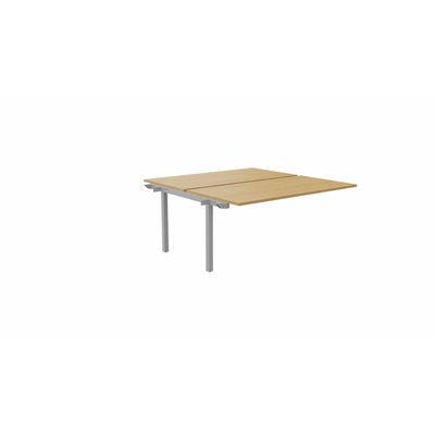 3617350003390-Bureau Bench ARIAL - Plan suivant - L140 x P165 cm - plateau imitation chêne clair - pied-P_405153470_1-0