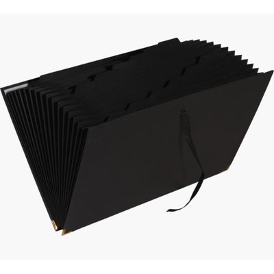 3130630586012-Exacompta OfficeByMe - Trieur extensible 18 compartiments A4 - fermeture à ruban - noir-P_405156867_4-1