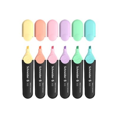 4004675135964-Schneider Job Pastel - Pack de 6 surligneurs - couleurs assorties-Avant-2