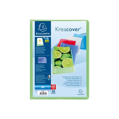 3130630057697-Exacompta KreaCover - Porte vues personnalisable - 120 vues - A4 - disponible dans différentes co-Avant-3