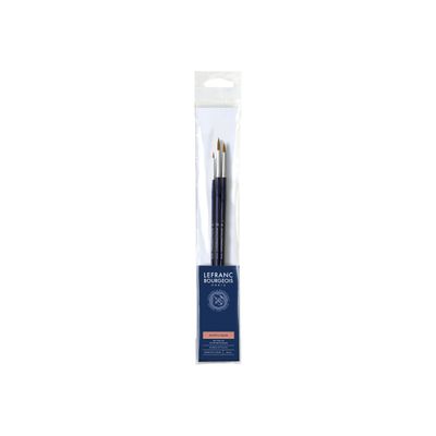 3013643002390-Lefranc Bourgeois - Pack de 3 pinceaux ronds - manche long - N° 2, 6, 10-Avant-0