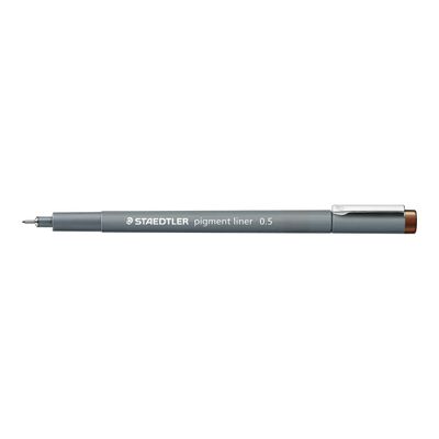 4007817036679-STAEDTLER pigment liner - Feutre fin - 0.5 mm - marron-Angle gauche-0