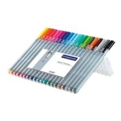 0000000044189-STAEDTLER triplus 334 - Pack de 20 feutres fins - 0.3 mm - couleurs assorties-Angle gauche-0