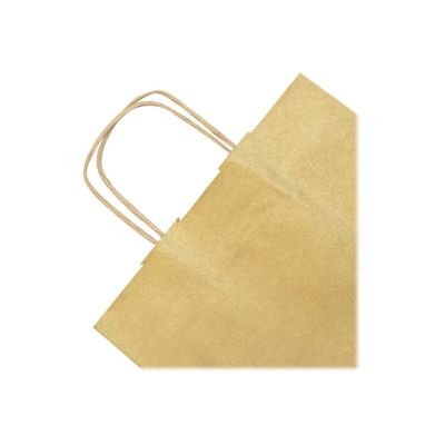 3065503957050-Clairefontaine - 25 Sacs cadeau kraft - 22 cm x 10 cm x 27 cm - or-Gros plan-1
