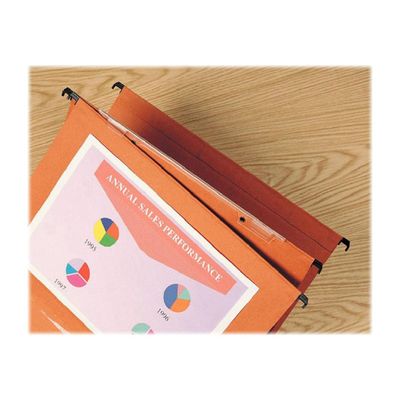 3249441020308-Esselte Kori - 25 Dossier suspendus pour tiroirs - orange - fond 30 mm-Gros plan-2