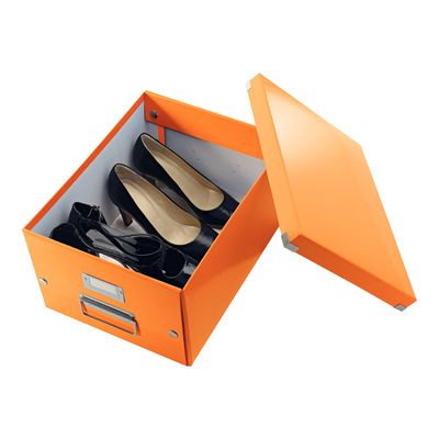 4002432398140-Leitz Click & Store - Boîte de rangement- A4 - orange métallisé-Angle droit-2