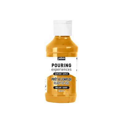 3167865246244-Pebeo Pouring Experiences - Peinture acrylique - or métal - 118 ml-Avant-0