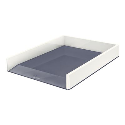 4002432113583-Leitz WOW Dual Colour - Corbeille à courrier blanc/gris-Angle droit-1