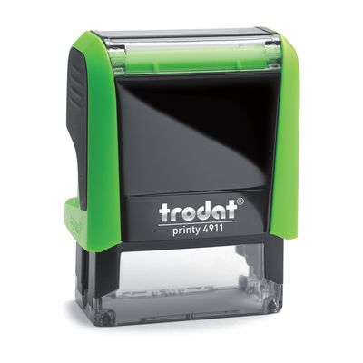 0092399431152-Tampon personnalisé avec 3 lignes - zone d'impression 38 x 14 mm - Trodat Printy 4911 vert--0