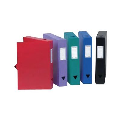 3135251144054-Viquel - Boîte de classement plastique - dos 100 mm - noir-Avant-0