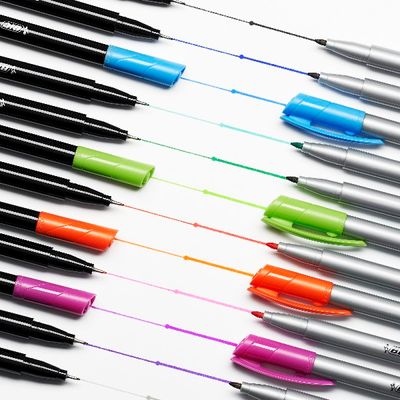 3086123671553-BIC Intensity - Kit d’Écriture avec 8 Stylos Feutres (4 pointe fine et 4 pointe moyenne) + 1 Carnet de Notes « B--3