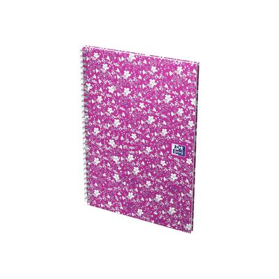 3020120113357-Oxford Floral - Carnet de notes à spirale - A5 - 120 pages - ligné-Angle droit-6