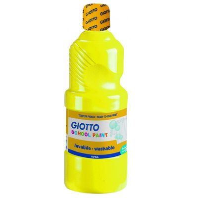 8000825353147-GIOTTO SCHOOL - Peinture - peinture à tempera - jaune primaire - extra-fine - 500 ml--0