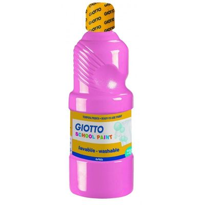 8000825535376-GIOTTO SCHOOL - Peinture - peinture à tempera - rose - extra-fine - 500 ml--0
