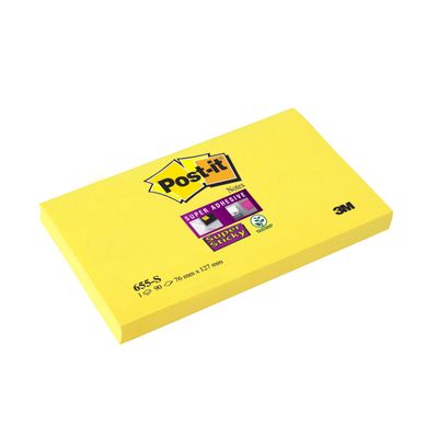 4001895877117-Post-it - Bloc notes Super Sticky - jaune jonquille - 76 x 127 mm--0