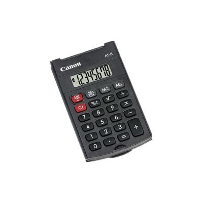 4960999790138-Calculatrice de poche Canon AS-8 - 8 chiffres - alimentation batterie-Angle gauche-1