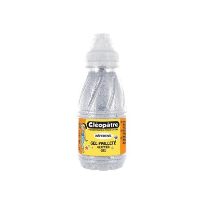 3134725003644-Cléopâtre NÉFERTARI - Gel pailleté - argent scintillant - 250 ml-Avant-0