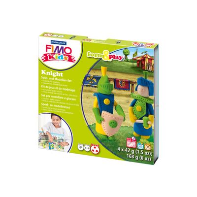 4007817806081-STAEDTLER FIMO kids form&play Knight - kit de pâte à modeler - Modèle Chevalier-Angle droit-0