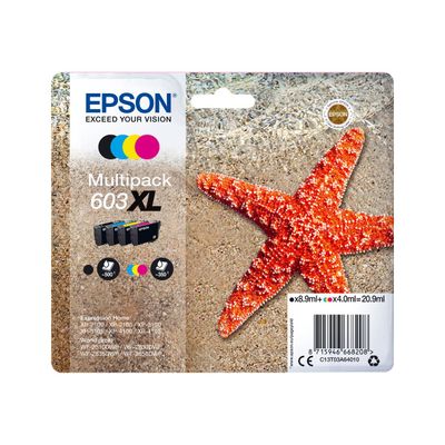 0400794431057-Epson 603XL Etoile de mer - pack de 4 - noir, cyan, magenta, jaune - cartouche d'encre originale-Avant-1