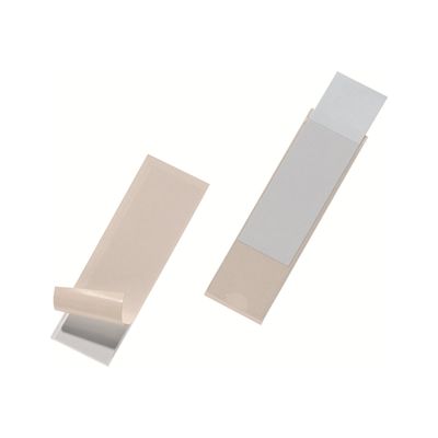 4005546889238-DURABLE POCKETFIX - 10 Porte-étiquettes adhésives - 30 x 100 mm - transparent-Angle droit-0