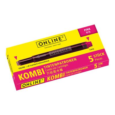 4014421171757-Online Kombi - 5 Cartouches d'encre rose-Avant-0
