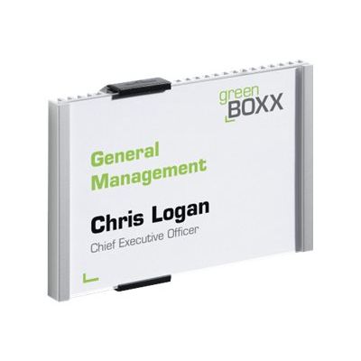 4005546400037-Durable Info Sign - Plaque de porte personnalisable - A6-Angle gauche-4