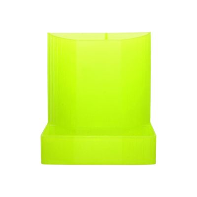 9002493094048-Exacompta Mini-Octo - Pot à crayons vert anis translucide-Avant-0
