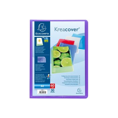 3130630057697-Exacompta KreaCover - Porte vues personnalisable - 120 vues - A4 - disponible dans différentes co-Avant-4
