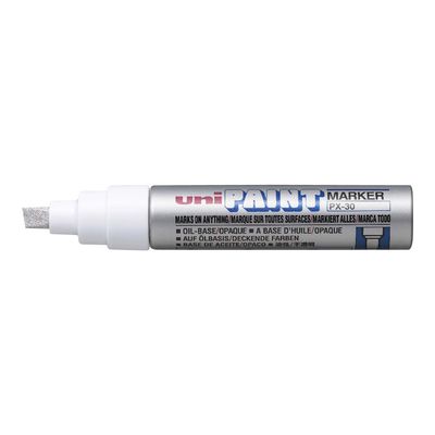 4902778917411-UNI PAINT PX - Marqueur permanent - pointe biseau - argent-Angle gauche-0