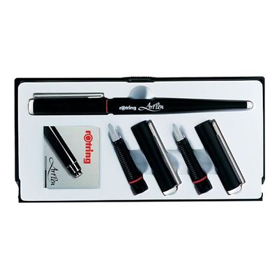 4006856251371-Rotring ArtPen Calligraphy - Plume 1,5 mm + 2 blocs plume + 6 cartouches-Multi-angle-1