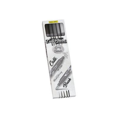 4014421191052-Online Calli.Brush Grey Edition - 5 Stylos pinceaux à double embout - couleurs grises asso-Angle gauche-0
