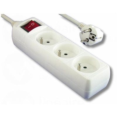 3304810002610-Ednet ASL3 - Multiprise électrique 3 prises avec interrupteur - coupe-circuit externe--0