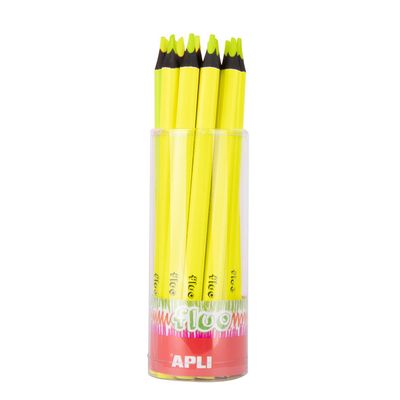 8410782175049-Apli Agipa - Crayon de couleur triangulaire Jumbo - jaune fluo--0