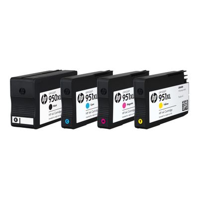 887111884930-HP 950XL/951XL - Pack de 4 - noir et 3 couleurs - cartouche d'encre originale (C2P43AE)-Angle gauche-1