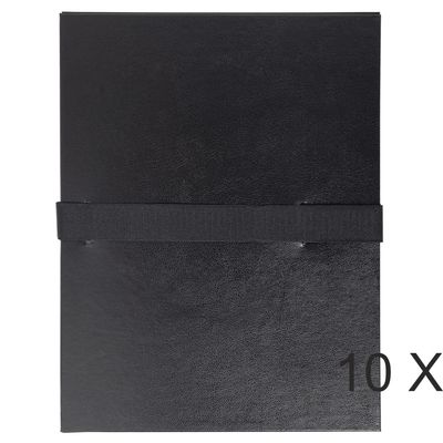 3130632006211-Exacompta - 10 Chemises extensibles 1 rabat à sangle scratch - noir--0