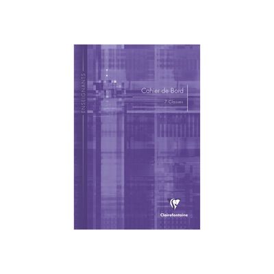 2012346010894-Clairefontaine - Carnet de bord enseignant (7 classes) - A4 - 48 pages - disponible dans différen-Avant-2