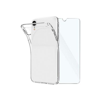 3701263522007-JAYM - pack complet - coque de protection + verre trempé pour Galaxy A54 5G - transparent-Angle droit-0