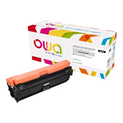 3112539606831-Cartouche laser compatible HP 650A - noir - Owa K15574OW-Angle gauche-0