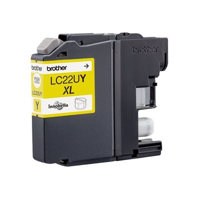 5014047567988-Brother LC22U - jaune - cartouche d'encre originale-Angle gauche-3