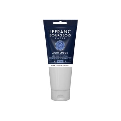 3013643003939-Lefranc Bourgeois - Peinture acrylique - blanc pour mélanges - 200 ml-Avant-0