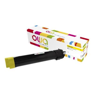 3112539766474-Cartouche laser compatible Xerox 106R03692 - jaune - Owa K18348OW-Angle gauche-1