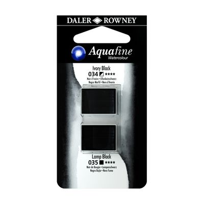 5011386118109-Daler-Rowney Aquafine - Ensemble de peinture - 2 parties - aquarelle - 2 couleurs - noir ivoire-P_669661_1-0