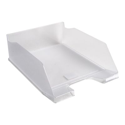 9002493014428-Exacompta COMBO MAXI - 4 Corbeilles à courrier cristal-Angle gauche-1