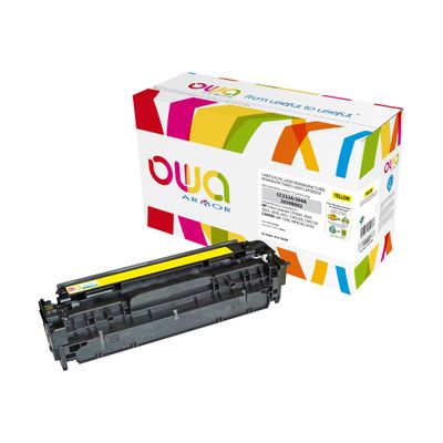 3112539604783-Cartouche laser compatible HP 304A - jaune - Owa K15135OW-Angle gauche-0