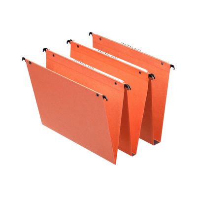3249440216313-Esselte Dual - 25 Dossiers suspendus pour tiroirs - fond V - orange-Angle droit-0