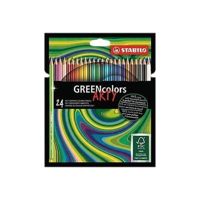 4006381547260-STABILO GREENcolors Arty - 24 Crayons de couleur-Avant-0