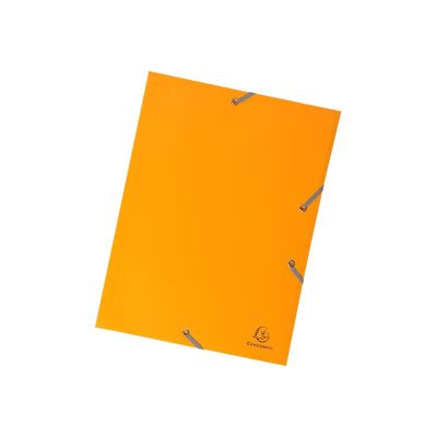 3130630559092-Exacompta - Chemise polypro à rabats - A4 - pour 150 feuilles - jaune opaque-Avant-0