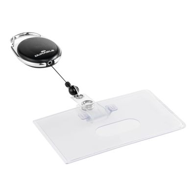 4005546998947-Durable - Porte-badge noir - 54 x 87 mm-Angle gauche-1